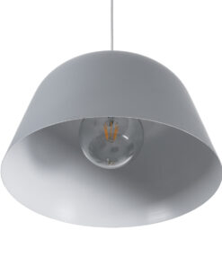 GLOBOSTAR® UPVALE 01282 Μοντέρνο Κρεμαστό Φωτιστικό Οροφής με Ντουί 1 x E27 AC 220-240V IP20 - Γκρι & Λευκό - Μ40 x Π40 x Υ24cm 15 01282 5