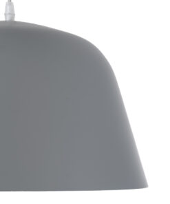 GLOBOSTAR® UPVALE 01282 Μοντέρνο Κρεμαστό Φωτιστικό Οροφής με Ντουί 1 x E27 AC 220-240V IP20 - Γκρι & Λευκό - Μ40 x Π40 x Υ24cm 17 01282 7