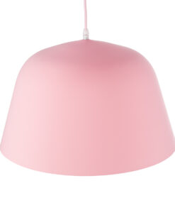 GLOBOSTAR® UPVALE 01284 Μοντέρνο Κρεμαστό Φωτιστικό Οροφής με Ντουί 1 x E27 AC 220-240V IP20 - Ροζ & Λευκό - Μ40 x Π40 x Υ24cm 16 01284 6