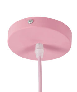 GLOBOSTAR® UPVALE 01284 Μοντέρνο Κρεμαστό Φωτιστικό Οροφής με Ντουί 1 x E27 AC 220-240V IP20 - Ροζ & Λευκό - Μ40 x Π40 x Υ24cm 18 01284 8