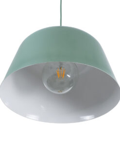 GLOBOSTAR® UPVALE 01285 Μοντέρνο Κρεμαστό Φωτιστικό Οροφής με Ντουί 1 x E27 AC 220-240V IP20 - Πράσινο & Λευκό - Μ40 x Π40 x Υ24cm 15 01285 5