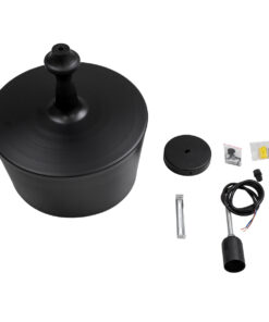 GLOBOSTAR® ROCKFORD 01287-A Μοντέρνο Κρεμαστό Φωτιστικό Οροφής με Ντουί 1 x E27 AC 220-240V IP20 - Μαύρο & Χρυσό - Μ30 x Π30 x Υ30cm 16 01287 a 7