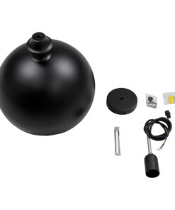 GLOBOSTAR® ROCKFORD 01287-B Μοντέρνο Κρεμαστό Φωτιστικό Οροφής με Ντουί 1 x E27 AC 220-240V IP20 - Μαύρο & Χρυσό - Μ24 x Π24 x Y27cm 16 01287 b 7