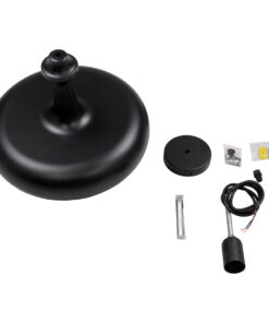 GLOBOSTAR® ROCKFORD 01287-C Μοντέρνο Κρεμαστό Φωτιστικό Οροφής με Ντουί 1 x E27 AC 220-240V IP20 - Μαύρο & Χρυσό - Μ30 x Π30 x Y23cm 16 01287 c 7