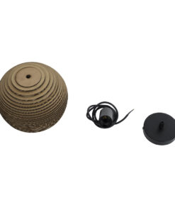 GLOBOSTAR® SANTORINI 01288 Boho Κρεμαστό Φωτιστικό Οροφής με Ντουί 1 x E27 AC 220-240V IP20 - Καφέ - Μ20 x Π20 x Y16cm 22 01288 11