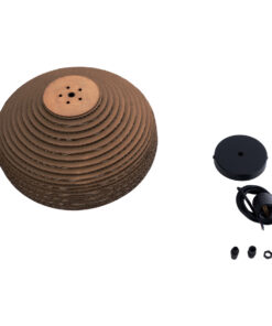 GLOBOSTAR® SANTORINI 01293 Boho Κρεμαστό Φωτιστικό Οροφής με Ντουί 1 x E27 AC 220-240V IP20 - Καφέ - Μ30 x Π30 x Y20cm 22 01293 11