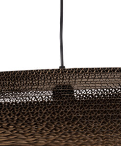 GLOBOSTAR® SANTORINI 01297 Boho Κρεμαστό Φωτιστικό Οροφής με Ντουί 1 x E27 AC 220-240V IP20 - Καφέ - Μ50 x Π50 x Υ20cm 19 01297 8