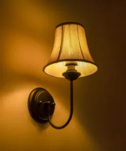 Alternative view of GLOBOSTAR® SHELLY 01299 Vintage Φωτιστικό Τοίχου - Απλίκα με Ντουί 1 x E27 AC 220-240V IP20 - Μαύρο & Μπεζ - Μ13 x Π18 x Υ34cm