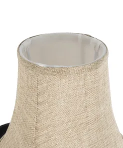 GLOBOSTAR® SHELLY 01299 Vintage Φωτιστικό Τοίχου - Απλίκα με Ντουί 1 x E27 AC 220-240V IP20 - Μαύρο & Μπεζ - Μ13 x Π18 x Υ34cm 13 01299 5