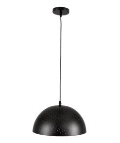 GLOBOSTAR® SOLANA 01301 Μοντέρνο Κρεμαστό Φωτιστικό Οροφής με Ντουί 1 x E27 AC 220-240V IP20 - Μαύρο & Χρυσό - Μ30 x Π30 x Υ15cm 15 01301 3