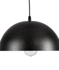 GLOBOSTAR® SOLANA 01301 Μοντέρνο Κρεμαστό Φωτιστικό Οροφής με Ντουί 1 x E27 AC 220-240V IP20 - Μαύρο & Χρυσό - Μ30 x Π30 x Υ15cm 16 01301 4