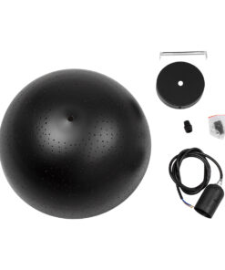 GLOBOSTAR® SOLANA 01301 Μοντέρνο Κρεμαστό Φωτιστικό Οροφής με Ντουί 1 x E27 AC 220-240V IP20 - Μαύρο & Χρυσό - Μ30 x Π30 x Υ15cm 21 01301 9