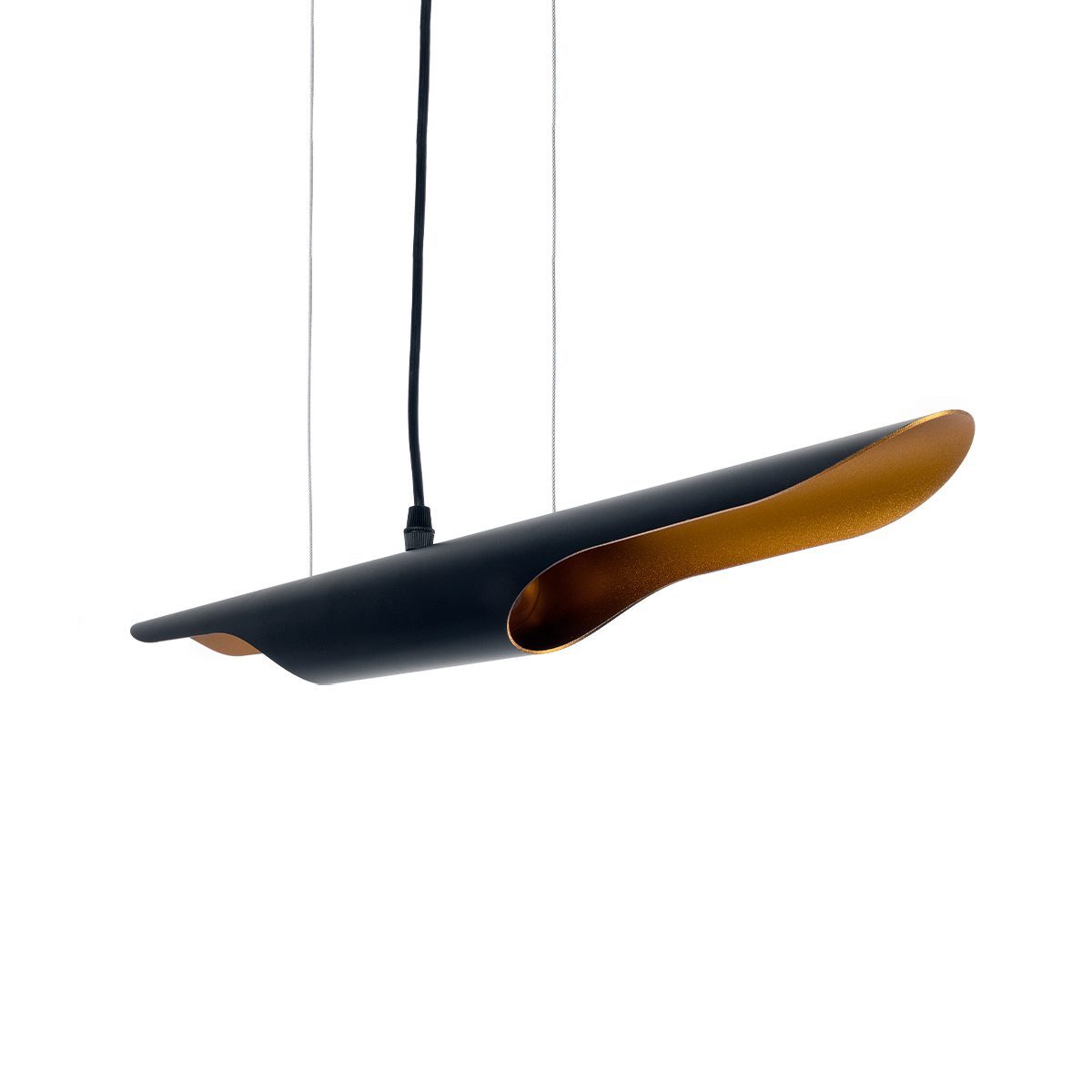 GLOBOSTAR® ESTERINA 01304 Μοντέρνο Κρεμαστό Φωτιστικό Οροφής με Ντουί 2 x E27 AC 220-240V IP20 - Μαύρο & Χρυσό - Μ60 x Π6 x Υ6cm 3 GloboStar® GLOBOSTAR® ESTERINA 01304 Μοντέρνο Κρεμαστό Φωτιστικό Οροφής με Ντουί 2 x E27 AC 220-240V IP20 - Μαύρο & Χρυσό - Μ60 x Π6 x Υ6cm