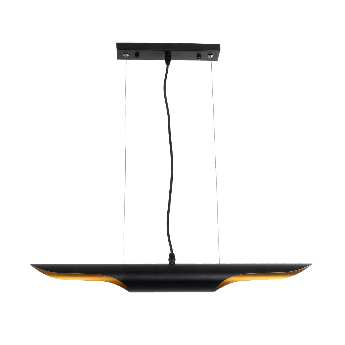 GLOBOSTAR® ESTERINA 01304 Μοντέρνο Κρεμαστό Φωτιστικό Οροφής με Ντουί 2 x E27 AC 220-240V IP20 - Μαύρο & Χρυσό - Μ60 x Π6 x Υ6cm 5 GLOBOSTAR® ESTERINA 01304 Μοντέρνο Κρεμαστό Φωτιστικό Οροφής με Ντουί 2 x E27 AC 220-240V IP20 - Μαύρο & Χρυσό - Μ60 x Π6 x Υ6cm - Image 3