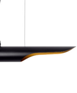 GLOBOSTAR® ESTERINA 01304 Μοντέρνο Κρεμαστό Φωτιστικό Οροφής με Ντουί 2 x E27 AC 220-240V IP20 - Μαύρο & Χρυσό - Μ60 x Π6 x Υ6cm 18 01304 8