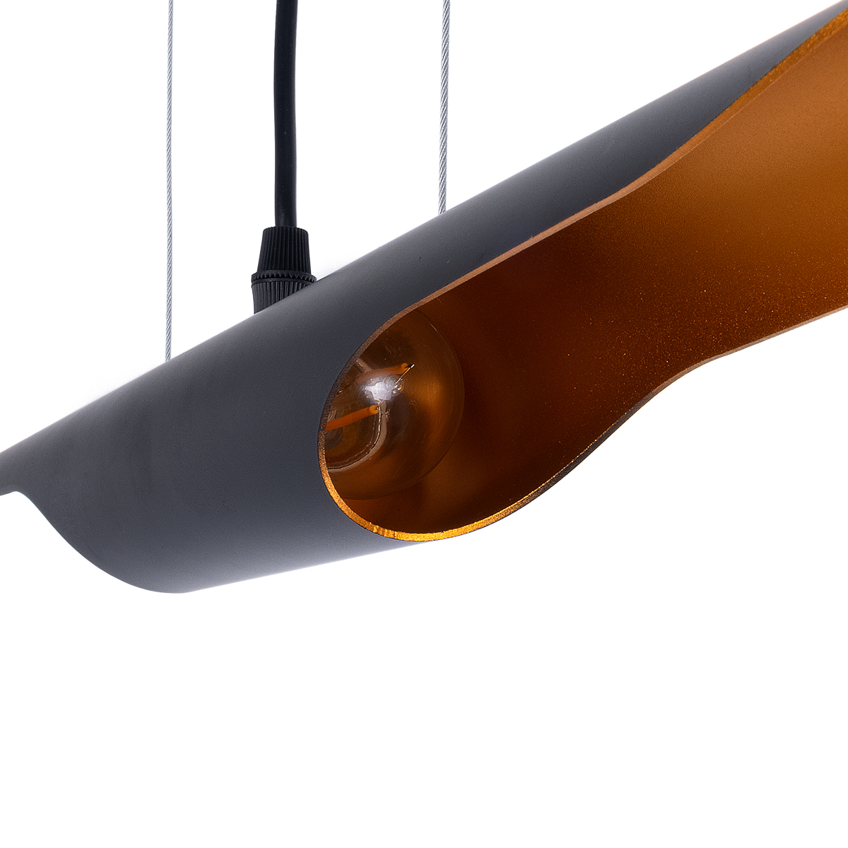 GLOBOSTAR® ESTERINA 01304 Μοντέρνο Κρεμαστό Φωτιστικό Οροφής με Ντουί 2 x E27 AC 220-240V IP20 - Μαύρο & Χρυσό - Μ60 x Π6 x Υ6cm 10 GLOBOSTAR® ESTERINA 01304 Μοντέρνο Κρεμαστό Φωτιστικό Οροφής με Ντουί 2 x E27 AC 220-240V IP20 - Μαύρο & Χρυσό - Μ60 x Π6 x Υ6cm - Image 8