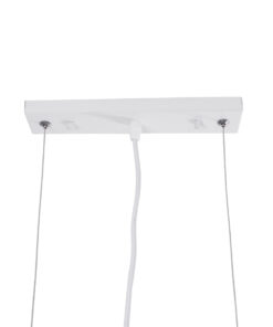 GLOBOSTAR® ESTERINA 01305 Μοντέρνο Κρεμαστό Φωτιστικό Οροφής με Ντουί 2 x E27 AC 220-240V IP20 - Λευκό & Χρυσό - Μ60 x Π6 x Υ6cm 20 01305 10