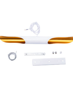 GLOBOSTAR® ESTERINA 01305 Μοντέρνο Κρεμαστό Φωτιστικό Οροφής με Ντουί 2 x E27 AC 220-240V IP20 - Λευκό & Χρυσό - Μ60 x Π6 x Υ6cm 21 01305 11