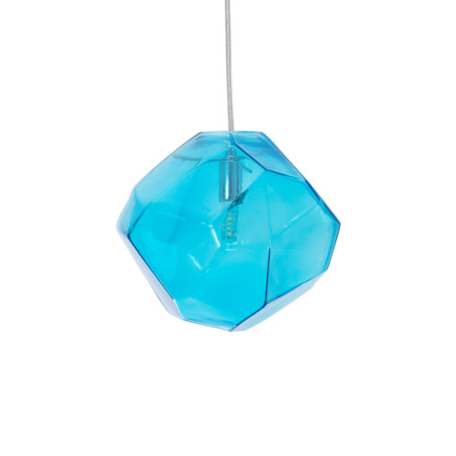 GloboStar® GLOBOSTAR® RINA 01306 Μοντέρνο Κρεμαστό Φωτιστικό Οροφής με Ντουί 1 x G9 AC 220-240V IP20 - Γαλάζιο - Μ20 x Π20 x Υ20cm