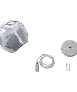 GLOBOSTAR® RINA 01307 Μοντέρνο Κρεμαστό Φωτιστικό Οροφής με Ντουί 1 x G9 AC 220-240V IP20 - Γκρι - Μ16 x Π16 x Υ17cm 19 01307 10