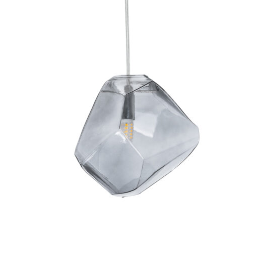 GloboStar® GLOBOSTAR® RINA 01307 Μοντέρνο Κρεμαστό Φωτιστικό Οροφής με Ντουί 1 x G9 AC 220-240V IP20 - Γκρι - Μ16 x Π16 x Υ17cm