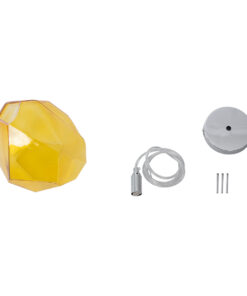 GLOBOSTAR® RINA 01308 Μοντέρνο Κρεμαστό Φωτιστικό Οροφής με Ντουί 1 x G9 AC 220-240V IP20 - Κίτρινο - Μ20 x Π20 x Υ20cm 19 01308 10