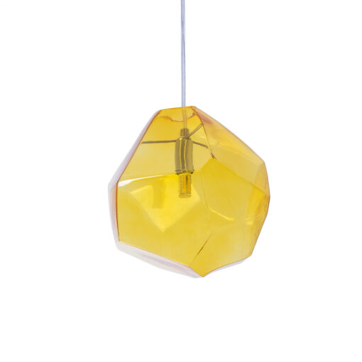 GloboStar® GLOBOSTAR® RINA 01308 Μοντέρνο Κρεμαστό Φωτιστικό Οροφής με Ντουί 1 x G9 AC 220-240V IP20 - Κίτρινο - Μ20 x Π20 x Υ20cm