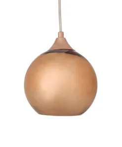 GLOBOSTAR® CANDELA 01309 Μοντέρνο Κρεμαστό Φωτιστικό Οροφής με Ντουί 1 x E27 AC 220-240V IP20 - Χάλκινο - Μ15 x Π15 x Υ13cm 14 01309 4