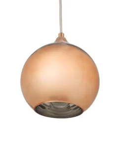 GLOBOSTAR® CANDELA 01309 Μοντέρνο Κρεμαστό Φωτιστικό Οροφής με Ντουί 1 x E27 AC 220-240V IP20 - Χάλκινο - Μ15 x Π15 x Υ13cm 15 01309 5