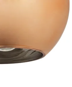 GLOBOSTAR® CANDELA 01309 Μοντέρνο Κρεμαστό Φωτιστικό Οροφής με Ντουί 1 x E27 AC 220-240V IP20 - Χάλκινο - Μ15 x Π15 x Υ13cm 18 01309 8