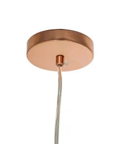 GLOBOSTAR® CANDELA 01309 Μοντέρνο Κρεμαστό Φωτιστικό Οροφής με Ντουί 1 x E27 AC 220-240V IP20 - Χάλκινο - Μ15 x Π15 x Υ13cm 19 01309 9