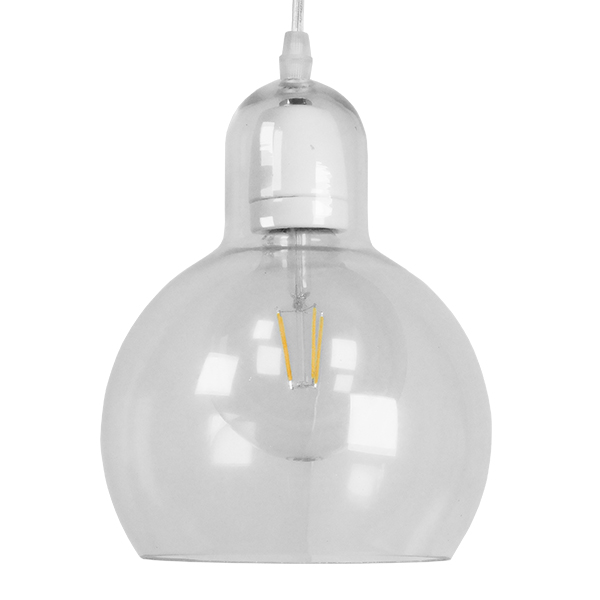 GLOBOSTAR® LUCREZIA 01314 Μοντέρνο Κρεμαστό Φωτιστικό Οροφής με Ντουί 1 x E27 AC 220-240V IP20 - Διάφανο - Μ18 x Π18 x Υ23cm 4 GLOBOSTAR® LUCREZIA 01314 Μοντέρνο Κρεμαστό Φωτιστικό Οροφής με Ντουί 1 x E27 AC 220-240V IP20 - Διάφανο - Μ18 x Π18 x Υ23cm - Image 2