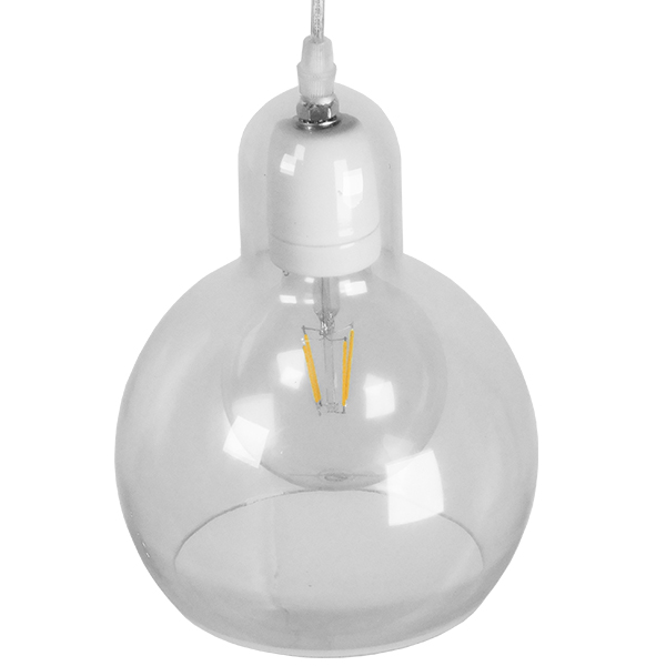 GLOBOSTAR® LUCREZIA 01314 Μοντέρνο Κρεμαστό Φωτιστικό Οροφής με Ντουί 1 x E27 AC 220-240V IP20 - Διάφανο - Μ18 x Π18 x Υ23cm 5 GLOBOSTAR® LUCREZIA 01314 Μοντέρνο Κρεμαστό Φωτιστικό Οροφής με Ντουί 1 x E27 AC 220-240V IP20 - Διάφανο - Μ18 x Π18 x Υ23cm - Image 3