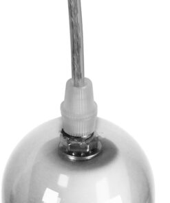 GLOBOSTAR® LUCREZIA 01314 Μοντέρνο Κρεμαστό Φωτιστικό Οροφής με Ντουί 1 x E27 AC 220-240V IP20 - Διάφανο - Μ18 x Π18 x Υ23cm 15 01314 7