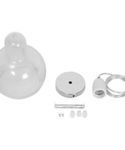 GLOBOSTAR® LUCREZIA 01314 Μοντέρνο Κρεμαστό Φωτιστικό Οροφής με Ντουί 1 x E27 AC 220-240V IP20 - Διάφανο - Μ18 x Π18 x Υ23cm 17 01314 9