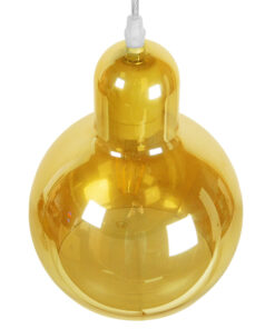 GLOBOSTAR® LUCREZIA 01315 Μοντέρνο Κρεμαστό Φωτιστικό Οροφής με Ντουί 1 x E27 AC 220-240V IP20 - Μελί - Μ18 x Π18 x Υ23cm 13 01315 5