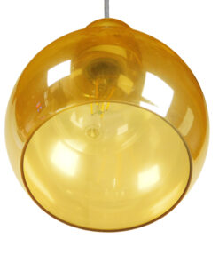 GLOBOSTAR® LUCREZIA 01315 Μοντέρνο Κρεμαστό Φωτιστικό Οροφής με Ντουί 1 x E27 AC 220-240V IP20 - Μελί - Μ18 x Π18 x Υ23cm 14 01315 6