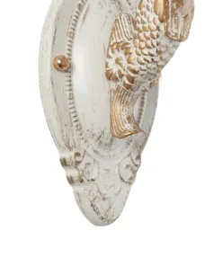 GLOBOSTAR® MERMAID 01317 Vintage Φωτιστικό Τοίχου - Απλίκα με Ντουί 1 x E27 AC 220-240V IP20 - Χρυσό & Λευκό - Μ12.5 x Π28 x Υ27cm 13 01317 5