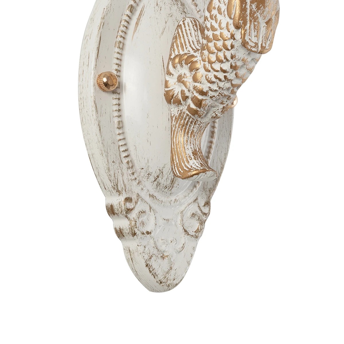 GLOBOSTAR® MERMAID 01317 Vintage Φωτιστικό Τοίχου - Απλίκα με Ντουί 1 x E27 AC 220-240V IP20 - Χρυσό & Λευκό - Μ12.5 x Π28 x Υ27cm 7 GLOBOSTAR® MERMAID 01317 Vintage Φωτιστικό Τοίχου - Απλίκα με Ντουί 1 x E27 AC 220-240V IP20 - Χρυσό & Λευκό - Μ12.5 x Π28 x Υ27cm - Image 5