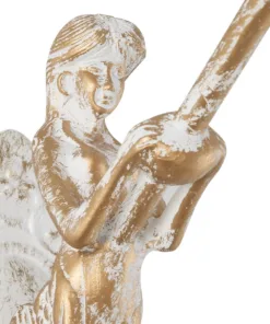 GLOBOSTAR® MERMAID 01317 Vintage Φωτιστικό Τοίχου - Απλίκα με Ντουί 1 x E27 AC 220-240V IP20 - Χρυσό & Λευκό - Μ12.5 x Π28 x Υ27cm 15 01317 7