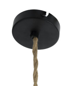 GLOBOSTAR® TRIBECA 01319 Boho Κρεμαστό Φωτιστικό Οροφής με Ντουί 1 x E27 AC 220-240V IP20 - Γκρι & Μπεζ - Μ20 x Π20 x Υ26cm 20 01319 10