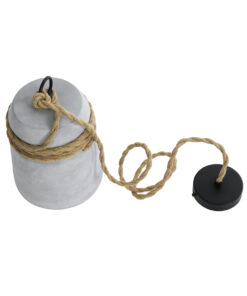 GLOBOSTAR® TRIBECA 01319 Boho Κρεμαστό Φωτιστικό Οροφής με Ντουί 1 x E27 AC 220-240V IP20 - Γκρι & Μπεζ - Μ20 x Π20 x Υ26cm 21 01319 11