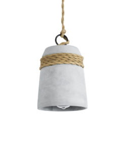 GloboStar® GLOBOSTAR® TRIBECA 01319 Boho Κρεμαστό Φωτιστικό Οροφής με Ντουί 1 x E27 AC 220-240V IP20 - Γκρι & Μπεζ - Μ20 x Π20 x Υ26cm