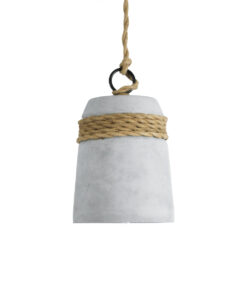 GLOBOSTAR® TRIBECA 01319 Boho Κρεμαστό Φωτιστικό Οροφής με Ντουί 1 x E27 AC 220-240V IP20 - Γκρι & Μπεζ - Μ20 x Π20 x Υ26cm 15 01319 5