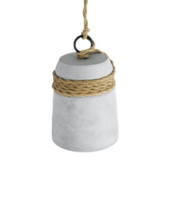 GLOBOSTAR® TRIBECA 01319 Boho Κρεμαστό Φωτιστικό Οροφής με Ντουί 1 x E27 AC 220-240V IP20 - Γκρι & Μπεζ - Μ20 x Π20 x Υ26cm 17 01319 7