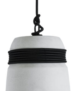 GLOBOSTAR® TRIBECA 01320 Μοντέρνο Κρεμαστό Φωτιστικό Οροφής με Ντουί 1 x E27 AC 220-240V IP20 - Γκρι & Μαύρο - Μ20 x Π20 x Υ26cm 16 01320 8