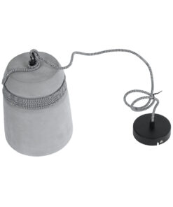 GLOBOSTAR® TRIBECA 01321 Μοντέρνο Κρεμαστό Φωτιστικό Οροφής με Ντουί 1 x E27 AC 220-240V IP20 - Γκρι & Μαύρο - Μ20 x Π20 x Υ26cm 19 01321 11