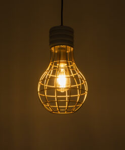 Alternative view of GLOBOSTAR® DURANT 01325 Μοντέρνο Κρεμαστό Φωτιστικό Οροφής με Ντουί 1 x E27 AC 220-240V IP20 - Γκρι & Χρυσό - Μ20 x Π20 x Υ35cm