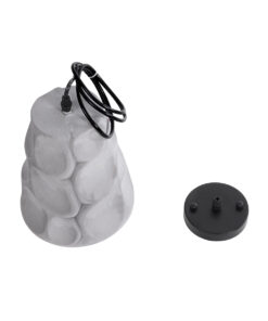 GLOBOSTAR® TRIBECA 01327 Μοντέρνο Κρεμαστό Φωτιστικό Οροφής με Ντουί 1 x E27 AC 220-240V IP20 - Γκρι - Μ18 x Π18 x Υ23cm 19 01327 10