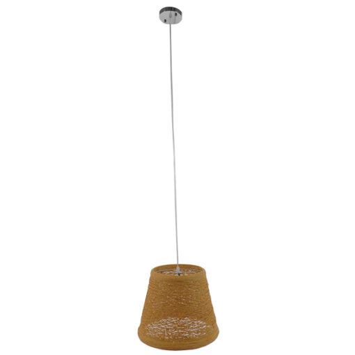 GloboStar® GLOBOSTAR® PLAYROOM 01332 Vintage Κρεμαστό Φωτιστικό Οροφής με Ντουί 1 x E27 AC 220-240V IP20 - Μπεζ - Μ32 x Π32 x Υ27cm